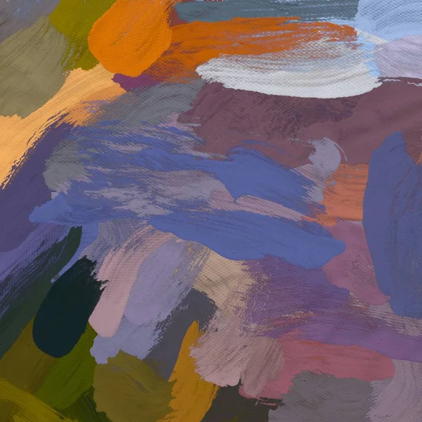 Tuval el yapımı yağlıboya. Renkli doku. Fırça darbeleri.