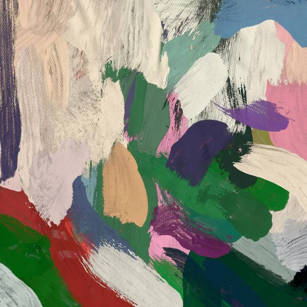 Tuval el yapımı yağlıboya. Renkli doku. Fırça darbeleri.