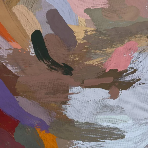 Tuval el yapımı yağlıboya. Renkli doku. Fırça darbeleri. Renkli görüntü. Modern sanat. Çağdaş sanat.