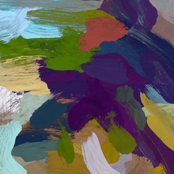 Tuval el yapımı yağlıboya. Renkli doku. Fırça darbeleri. Renkli görüntü. Modern sanat. Çağdaş sanat.