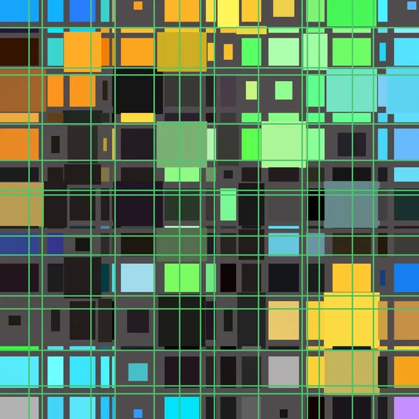 Bunte Abstrakte Hintergrund Mit Quadraten — Stockfoto