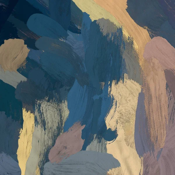 Tuval el yapımı yağlıboya. Renkli doku. Fırça darbeleri.