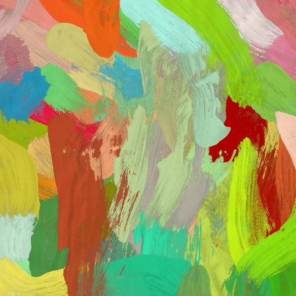 Tuval el yapımı yağlıboya. Renkli doku. Fırça darbeleri. Renkli görüntü. Modern sanat. Çağdaş sanat.