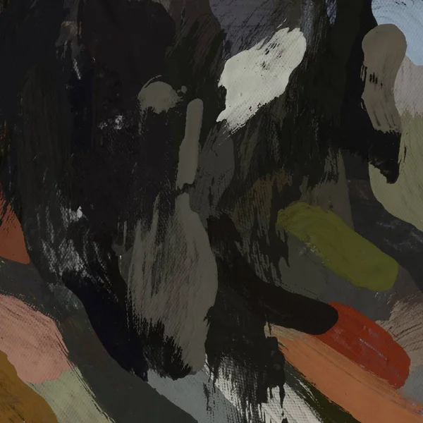 Tuval el yapımı yağlıboya. Renkli doku. Fırça darbeleri.