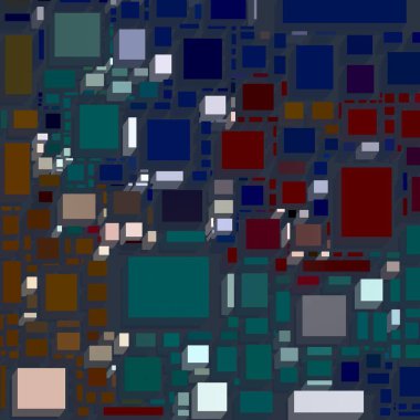 Soyut sanat dokusu. Kareler ile renkli doku. Modern sanat eserleri. Renkli görüntü