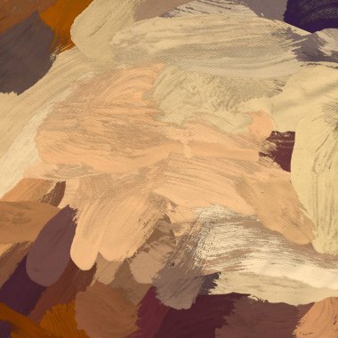 Tuval el yapımı yağlıboya. Renkli doku. Fırça darbeleri.