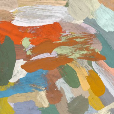 Tuval el yapımı yağlıboya. Renkli doku. Fırça darbeleri. Renkli görüntü. Modern sanat. Çağdaş sanat.
