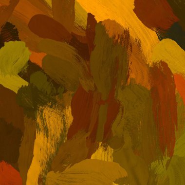 Tuval el yapımı yağlıboya. Renkli doku. Fırça darbeleri.