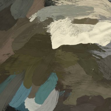 Tuval el yapımı yağlıboya. Renkli doku. Fırça darbeleri.