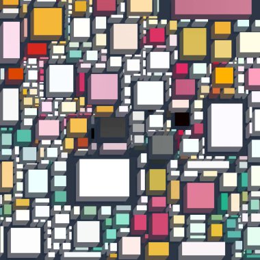 Soyut sanat dokusu. Kareler ile renkli doku. Modern sanat eserleri. Renkli görüntü