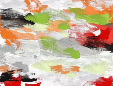 El yapımı tuvale yağlı boya. Soyut sanat dokusu. Renkli doku. Modern sanat eserleri. Yağlı boya darbeleri. Fırça darbeleri. Modern sanat. Çağdaş sanat. Sanatsal tuval.  