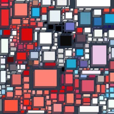 Soyut sanat dokusu. Kareler ile renkli doku. Modern sanat eserleri. Renkli görüntü