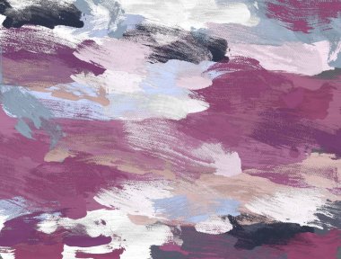 Pembe çiçekler ve suluboya ile soyut arkaplan