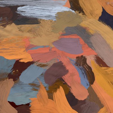 Tuval el yapımı yağlıboya. Renkli doku. Fırça darbeleri. Renkli görüntü. Modern sanat. Çağdaş sanat.