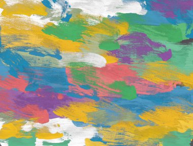 El yapımı tuvale yağlı boya. Soyut sanat dokusu. Renkli doku. Modern sanat eserleri. Yağlı boya darbeleri. Fırça darbeleri. Modern sanat. Çağdaş sanat. Sanatsal tuval.  