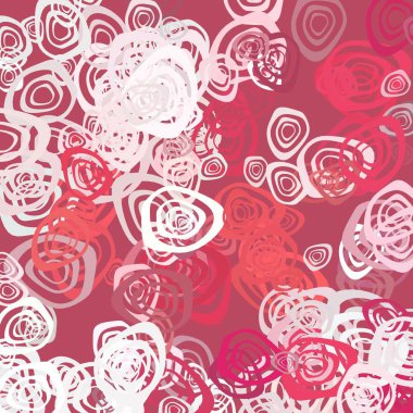 Dikişsiz çiçek deseni. Kırmızı arka plan. Vektör çizimi.