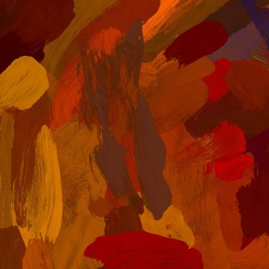 Tuval el yapımı yağlıboya. Renkli doku. Fırça darbeleri.