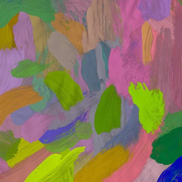 Tuval el yapımı yağlıboya. Renkli doku. Fırça darbeleri. Renkli görüntü. Modern sanat. Çağdaş sanat.