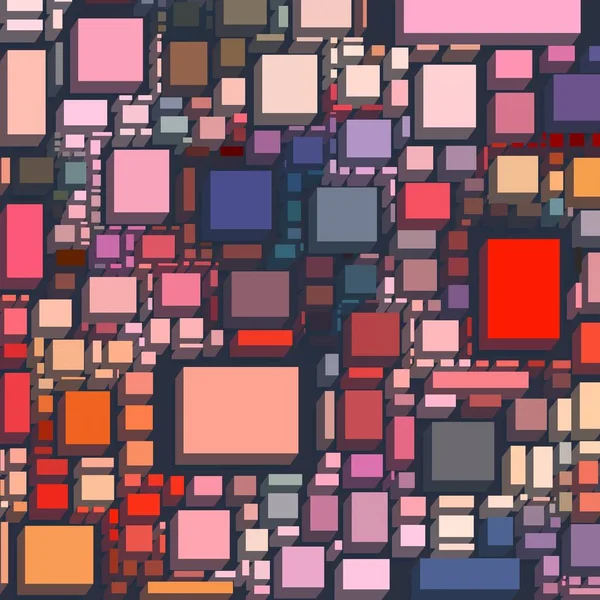 Soyut sanat dokusu. Kareler ile renkli doku. Modern sanat eserleri. Renkli görüntü