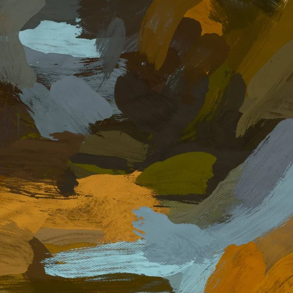 Tuval el yapımı yağlıboya. Renkli doku. Fırça darbeleri.