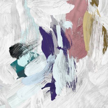 Tuval el yapımı yağlıboya. Renkli doku. Fırça darbeleri. Renkli görüntü. Modern sanat. Çağdaş sanat.