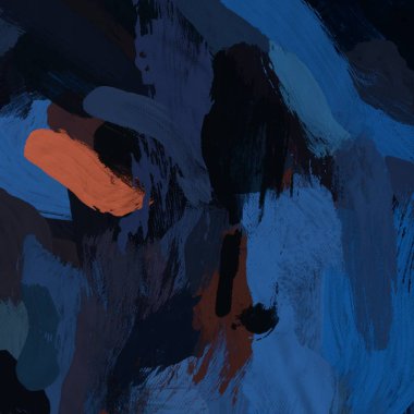 Tuval el yapımı yağlıboya. Renkli doku. Fırça darbeleri.