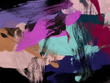 El yapımı tuvale yağlı boya. Soyut sanat dokusu. Renkli doku. Modern sanat eserleri. Yağlı boya darbeleri. Fırça darbeleri. Modern sanat. Çağdaş sanat. Sanatsal tuval.  