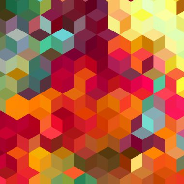 arka plan ile renkli altıgenler.