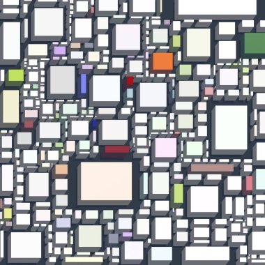 Soyut sanat dokusu. Kareler ile renkli doku. Modern sanat eserleri. Renkli görüntü