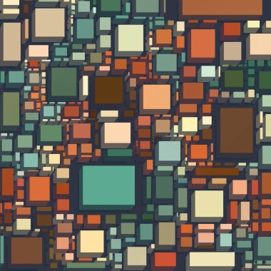 Soyut sanat dokusu. Kareler ile renkli doku. Modern sanat eserleri. Renkli görüntü