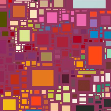 Soyut sanat dokusu. Kareler ile renkli doku. Modern sanat eserleri. Renkli görüntü