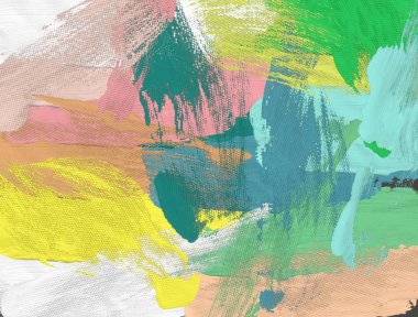 El yapımı tuvale yağlı boya. Soyut sanat dokusu. Renkli doku. Modern sanat eserleri. Yağlı boya darbeleri. Fırça darbeleri. Modern sanat. Çağdaş sanat. Sanatsal tuval.   