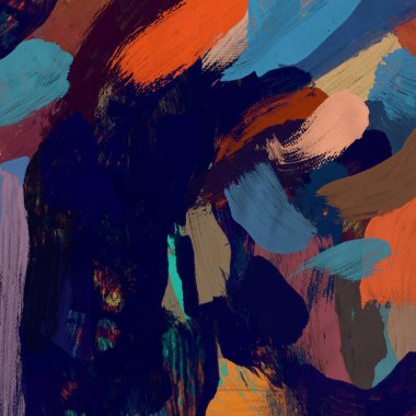 El yapımı tuvale yağlı boya. Soyut sanat dokusu. Renkli doku. Modern sanat eserleri. Yağlı boya darbeleri. Fırça darbeleri. Modern sanat. Çağdaş sanat. Sanatsal tuval.