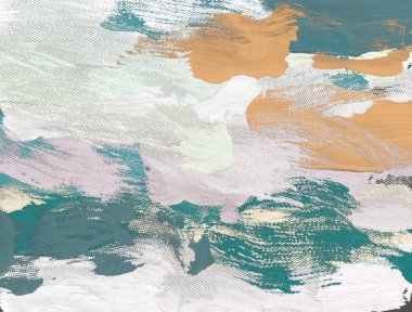 El yapımı tuvale yağlı boya. Soyut sanat dokusu. Renkli doku. Modern sanat eserleri. Yağlı boya darbeleri. Fırça darbeleri. Modern sanat. Çağdaş sanat. Sanatsal tuval.   