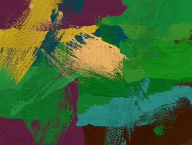 El yapımı tuvale yağlı boya. Soyut sanat dokusu. Renkli doku. Modern sanat eserleri. Yağlı boya darbeleri. Fırça darbeleri. Modern sanat. Çağdaş sanat. Sanatsal tuval.  