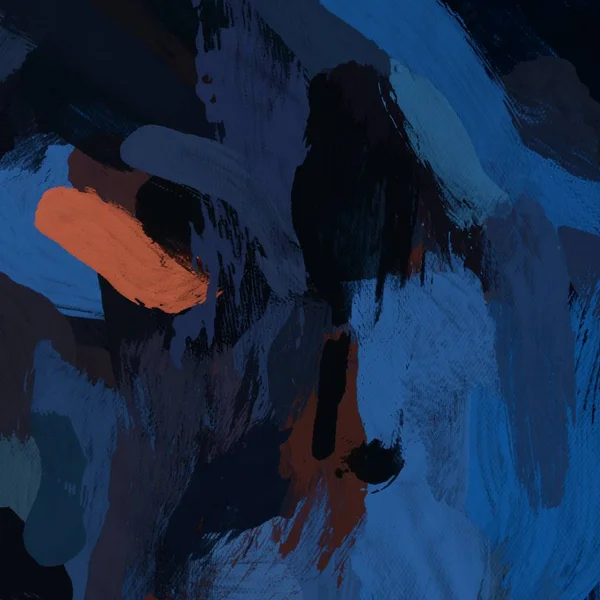 Tuval el yapımı yağlıboya. Renkli doku. Fırça darbeleri.