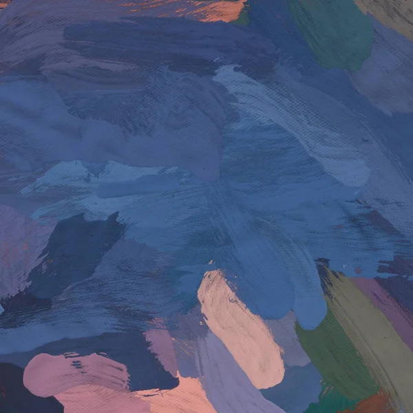 Tuval el yapımı yağlıboya. Renkli doku. Fırça darbeleri.