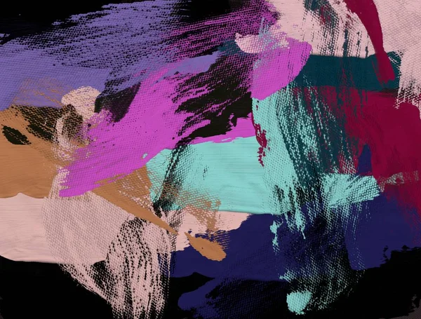 El yapımı tuvale yağlı boya. Soyut sanat dokusu. Renkli doku. Modern sanat eserleri. Yağlı boya darbeleri. Fırça darbeleri. Modern sanat. Çağdaş sanat. Sanatsal tuval.  