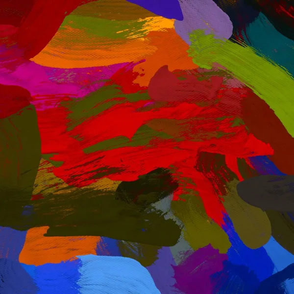 Tuval el yapımı yağlıboya. Renkli doku. Fırça darbeleri. Renkli görüntü. Modern sanat. Çağdaş sanat.