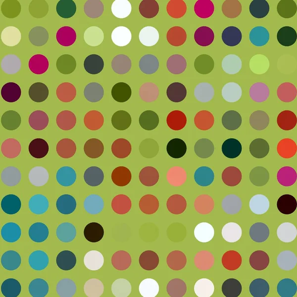 Beyaz arka planda rastgele, kaotik, rengarenk daireler çizen kusursuz bir desen..