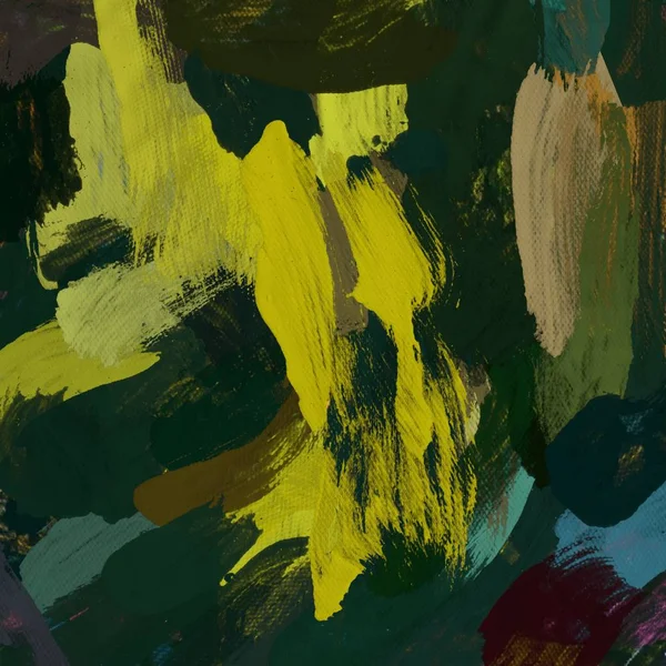 Tuval el yapımı yağlıboya. Renkli doku. Fırça darbeleri. Renkli görüntü. Modern sanat. Çağdaş sanat.