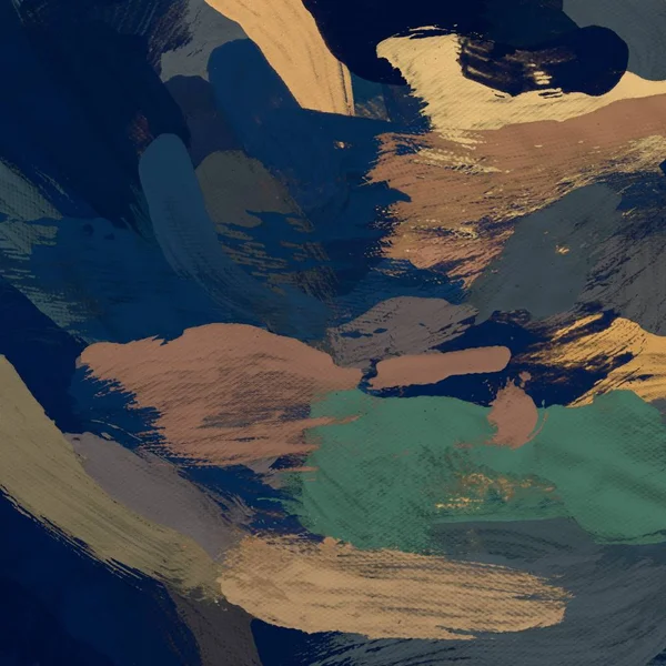 Tuval el yapımı yağlıboya. Renkli doku. Fırça darbeleri.