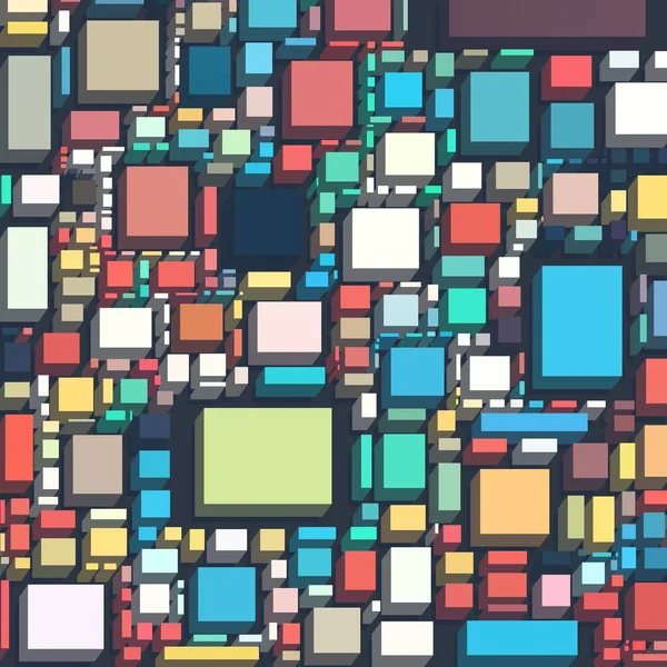 Soyut sanat dokusu. Kareler ile renkli doku. Modern sanat eserleri. Renkli görüntü