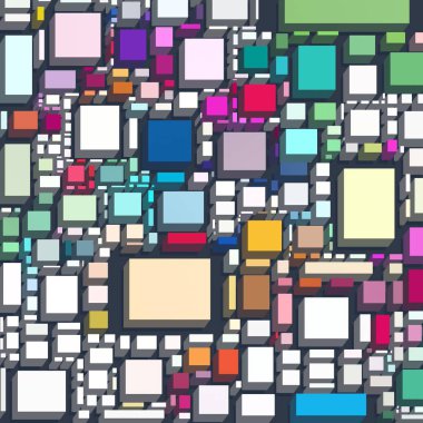 Soyut sanat dokusu. Kareler ile renkli doku. Modern sanat eserleri. Renkli görüntü