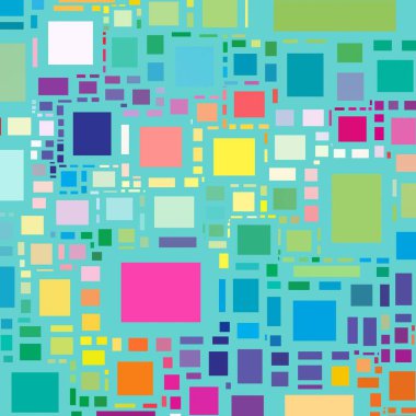 Soyut sanat dokusu. Kareler ile renkli doku. Modern sanat eserleri. Renkli görüntü