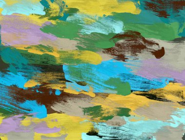 El yapımı tuvale yağlı boya. Soyut sanat dokusu. Renkli doku. Modern sanat eserleri. Yağlı boya darbeleri. Fırça darbeleri. Modern sanat. Çağdaş sanat. Sanatsal tuval.   