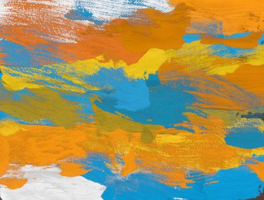 El yapımı tuvale yağlı boya. Soyut sanat dokusu. Renkli doku. Modern sanat eserleri. Yağlı boya darbeleri. Fırça darbeleri. Modern sanat. Çağdaş sanat. Sanatsal tuval.  