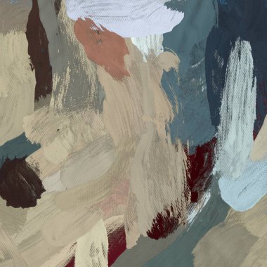 Tuval el yapımı yağlıboya. Renkli doku. Fırça darbeleri.