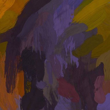 Tuval el yapımı yağlıboya. Renkli doku. Fırça darbeleri.