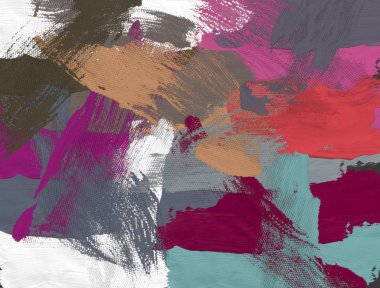 El yapımı tuvale yağlı boya. Soyut sanat dokusu. Renkli doku. Modern sanat eserleri. Yağlı boya darbeleri. Fırça darbeleri. Modern sanat. Çağdaş sanat. Sanatsal tuval.  